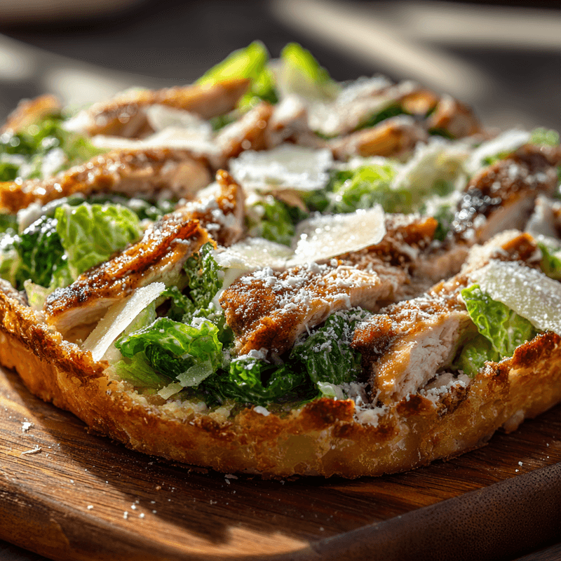 Chicken Caesar Salad Pizza: Where Two Classics Meet