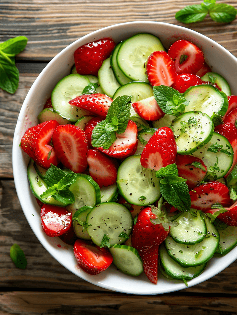 Cucumber Strawberry Salad: Fresh, Sweet & Tangy Recipe