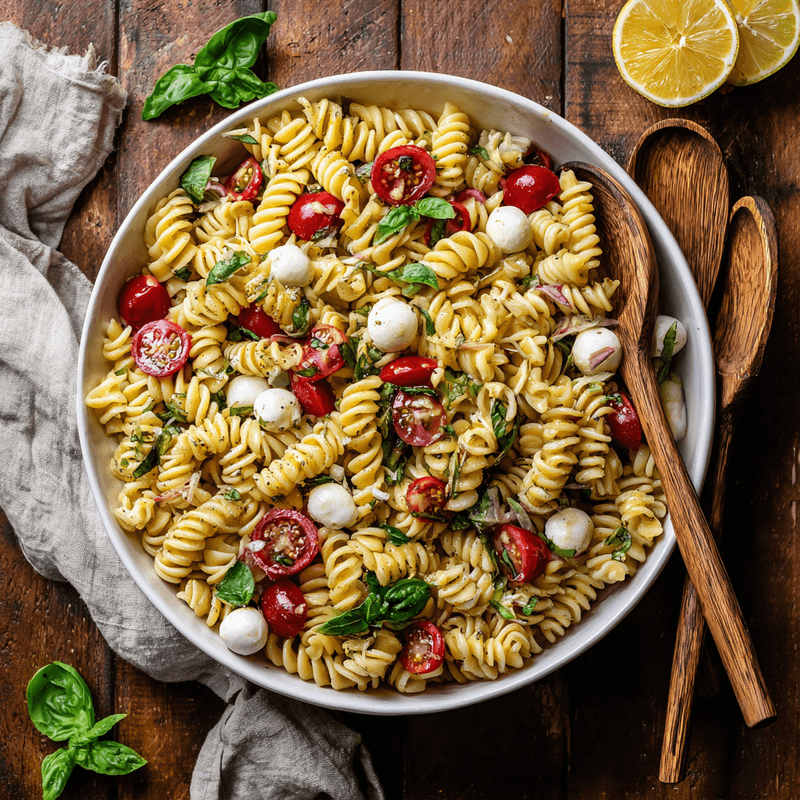 Lemon Basil Pasta Salad Recipe (Bright & Fresh)