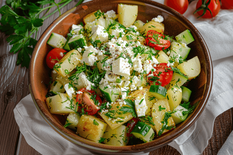 Potato and Feta Salad: Quick, Creamy, and Delicious