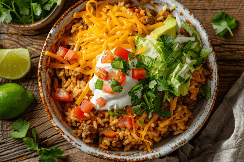 Taco Rice Bowl Recipe: Easy, Flavorful & Family-Friendly
