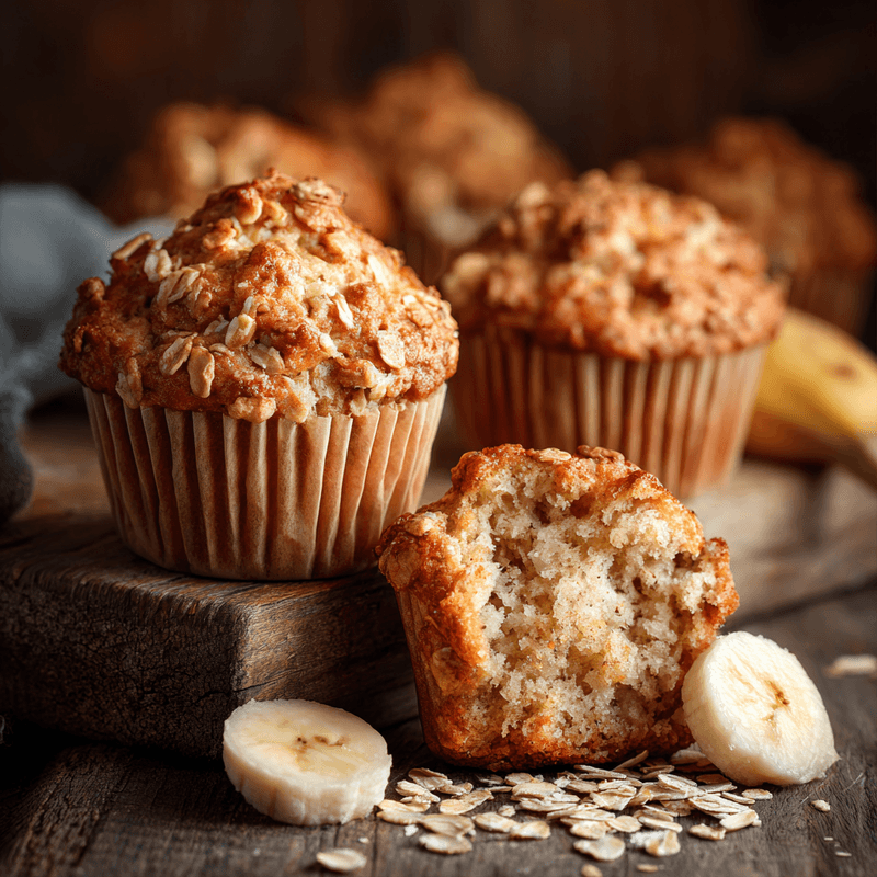 3 Ingredient Banana Oat Muffins (Easy & Healthy!)