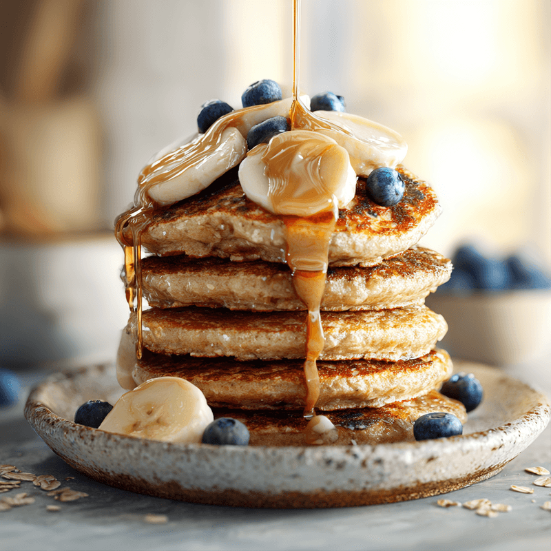 3 Ingredient Banana Oatmeal Pancakes | Easy & Healthy