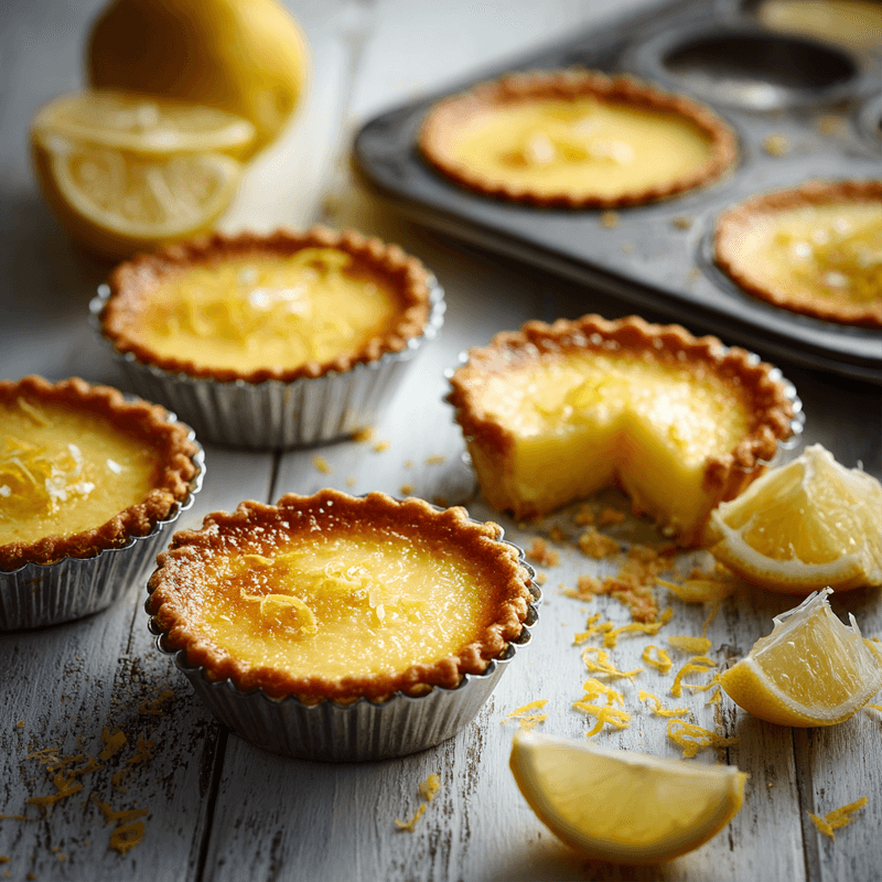 Baby Lemon Impossible Mini Pies – Easy Lemon Tart Recipe