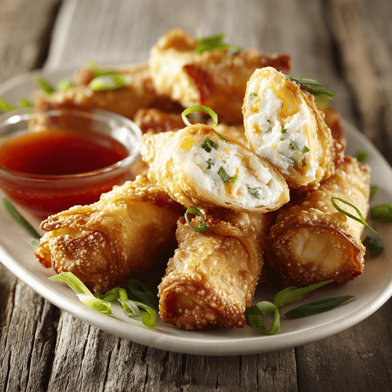 Baked Cream Cheese Rangoon Rolls Recipe | Easy & Crispy