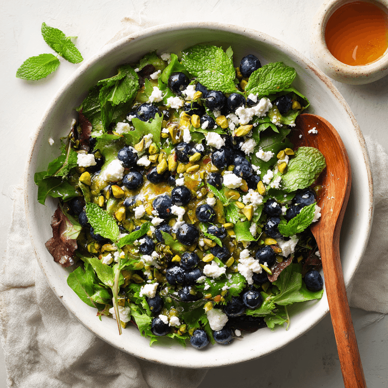 Blueberry Pistachio Spring Salad Recipe (Fresh & Crunchy)