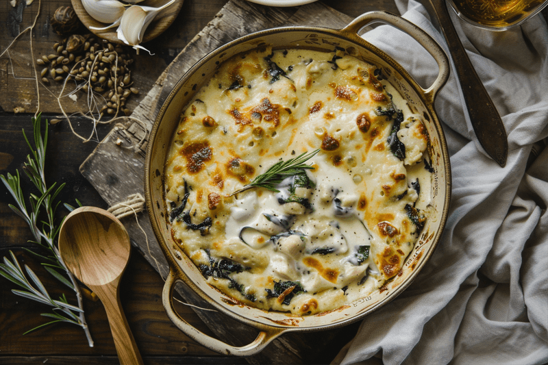 Chicken and Spinach Casserole with Cream Cheese