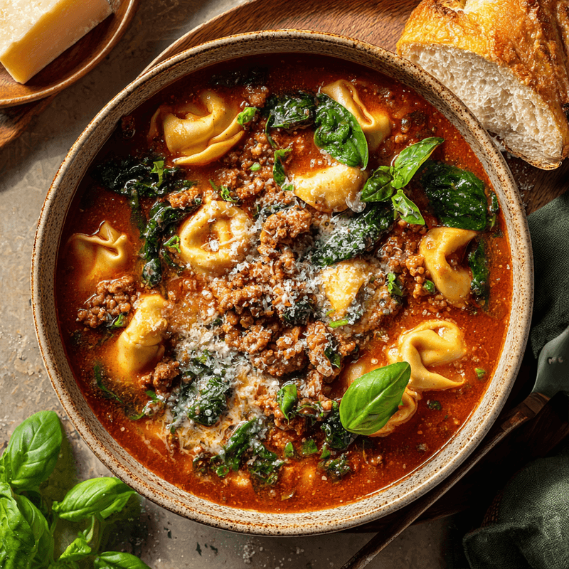 Classic Italian Sausage Tortellini Soup Recipe