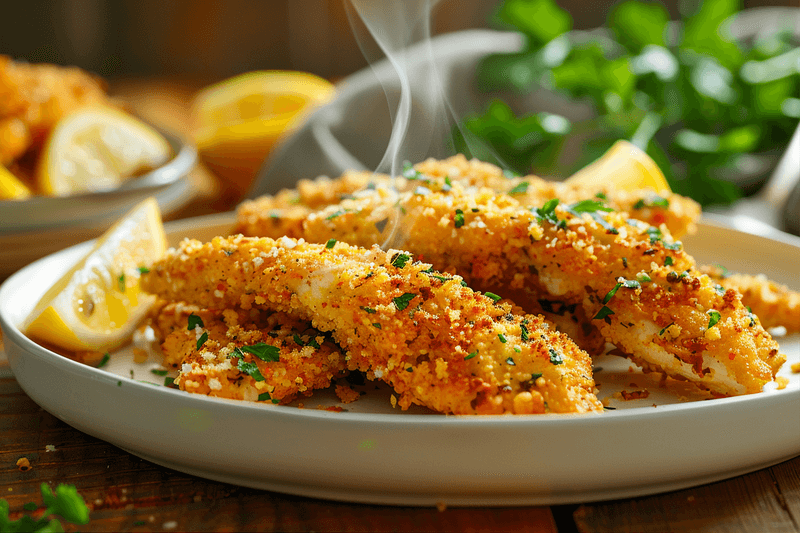 Crispy Lemon Herb Chicken Tenders Recipe | Cook With Lucia