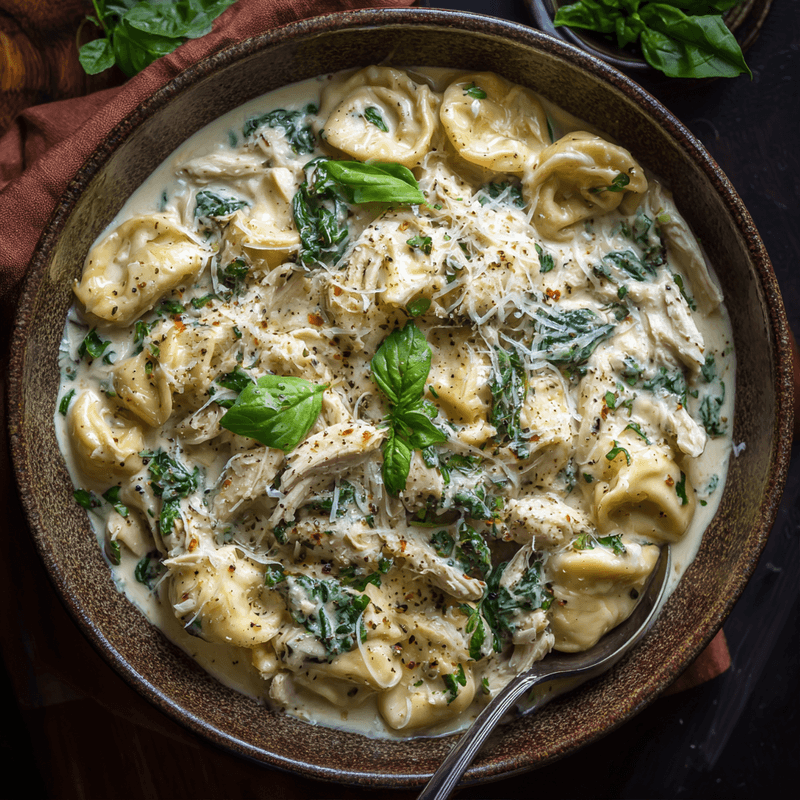 CrockPot Chicken Tortellini Recipe (Easy & Creamy!)