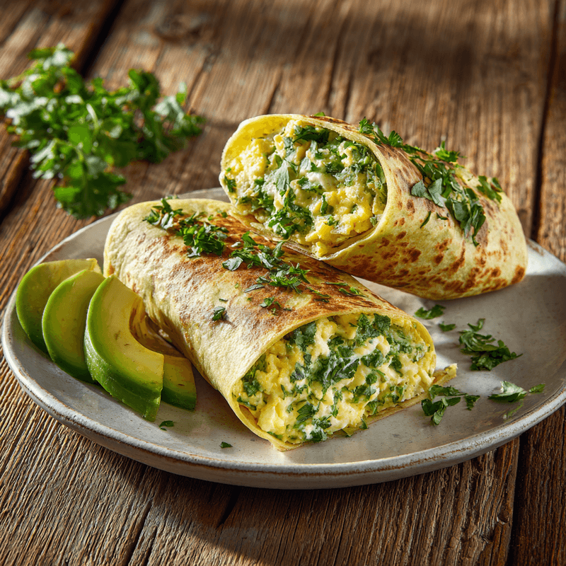 Delicious Green Eggs Breakfast Wraps Recipe