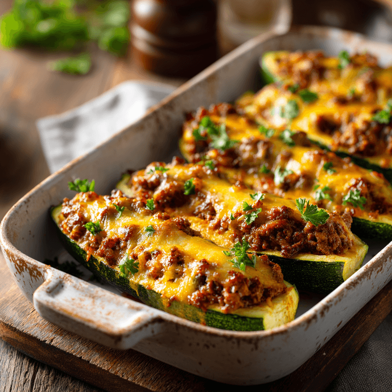 Easy Ground Beef Zucchini Boats (35-Minutes)
