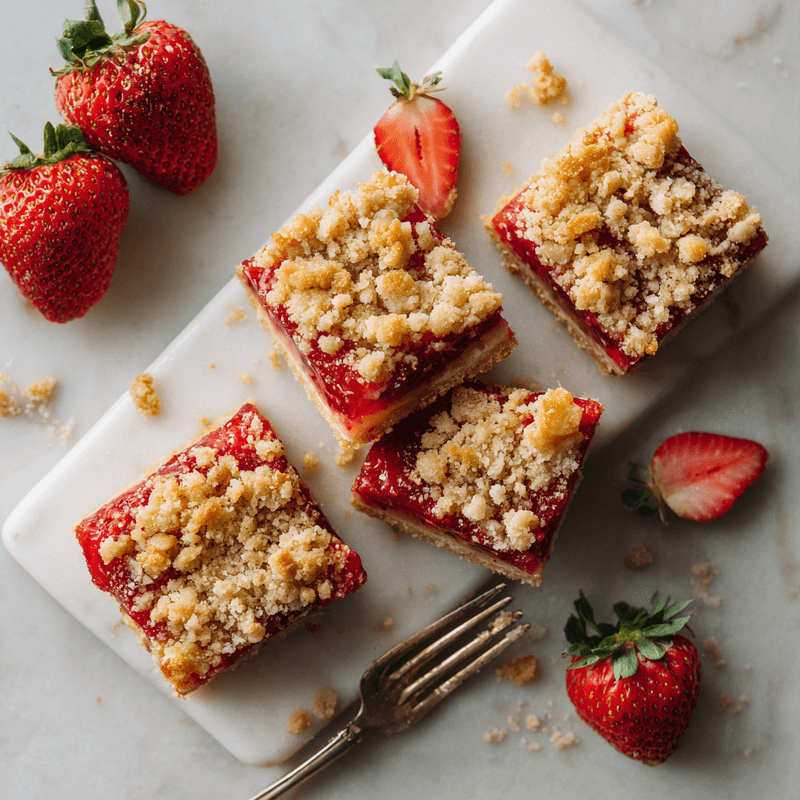 Easy Strawberry Shortcake Bars with Buttery Crust