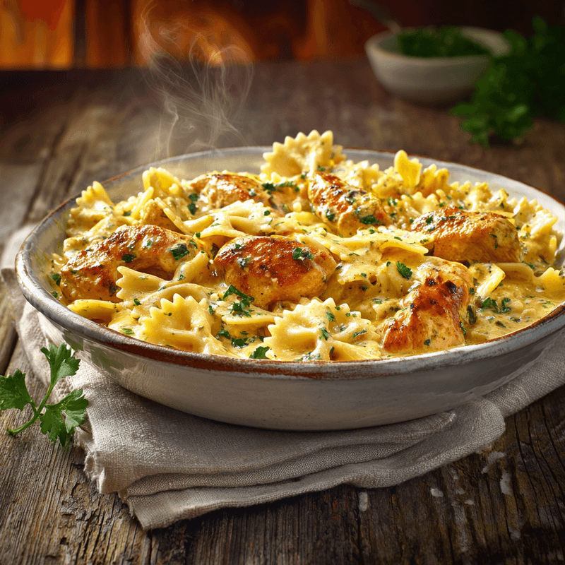 Garlic Butter Chicken with Bowtie Pasta Recipe