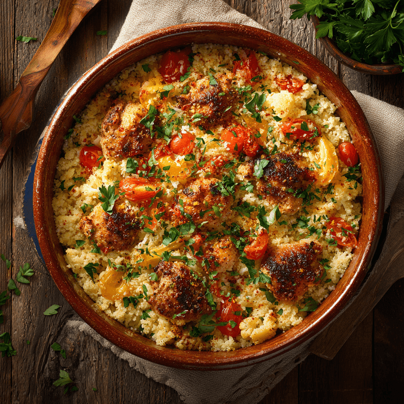 Healthy Chicken Cauliflower Rice Casserole Recipe