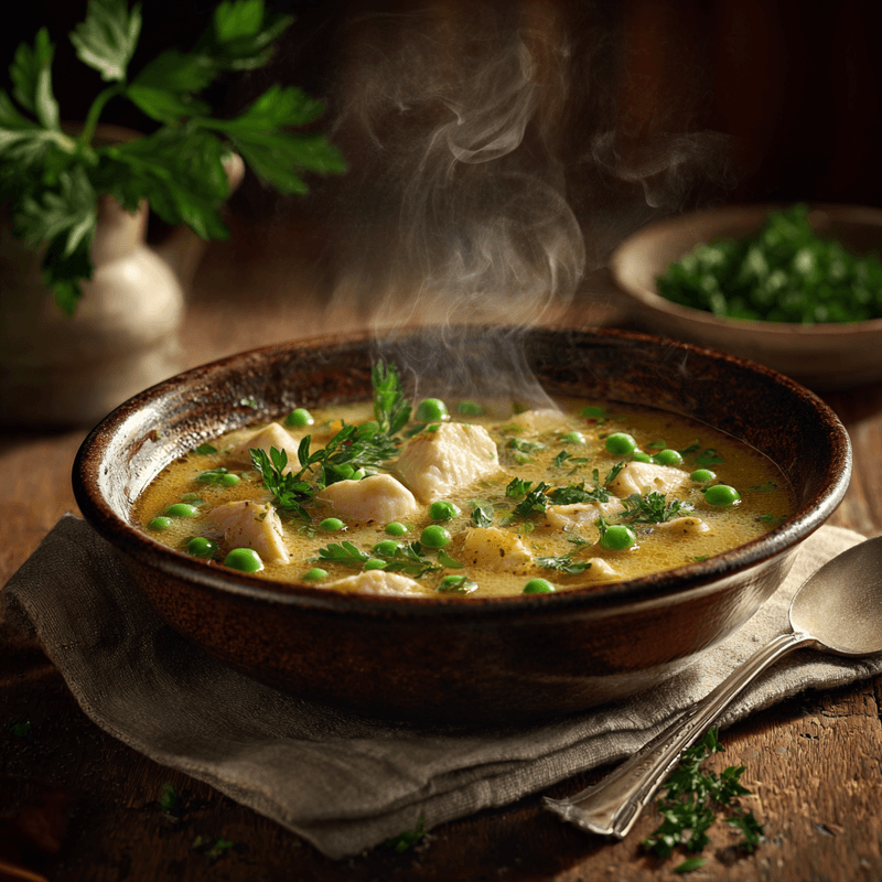 High Protein Chicken Pot Pie Soup - Comforting & Healthy