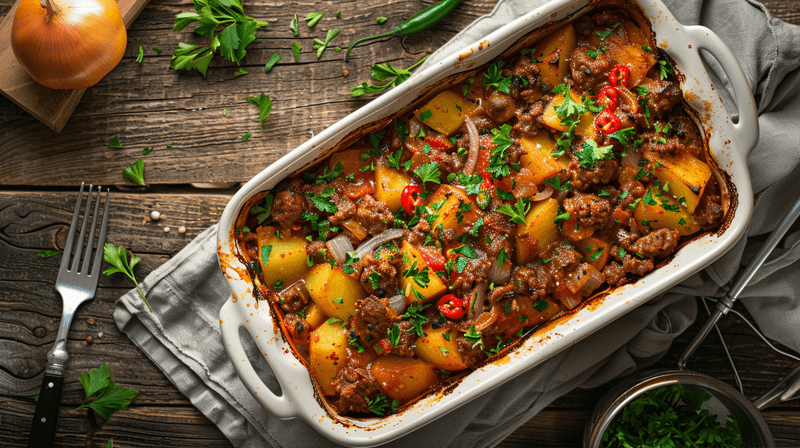 Hobo Casserole Ground Beef Recipe - Wasian Cookery