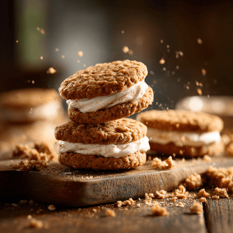 Homemade Sourdough Oatmeal Cream Pie Sandwich Cookies