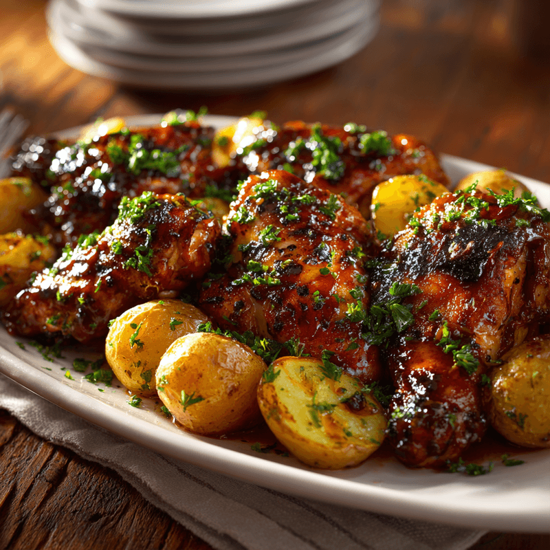 Honey BBQ Chicken Potatoes – Easy Healthy Dinner Idea