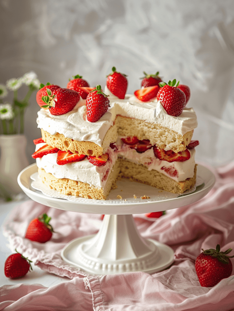 Japanese Strawberry Shortcake Recipe: Light Fluffy Sponge