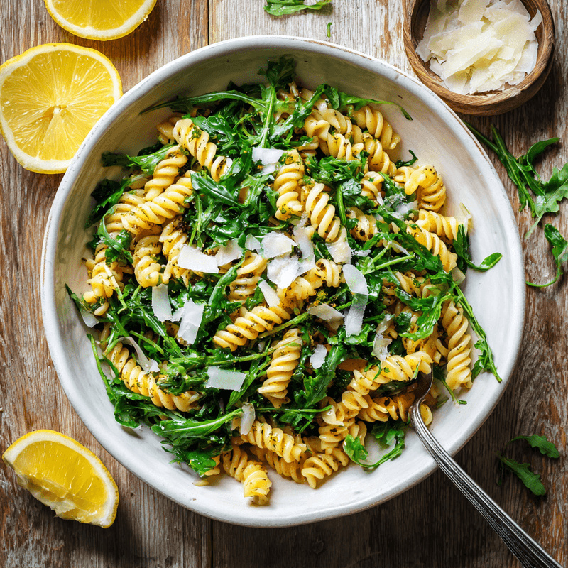 Lemon Arugula Pasta Salad Recipe | Fresh & Zesty
