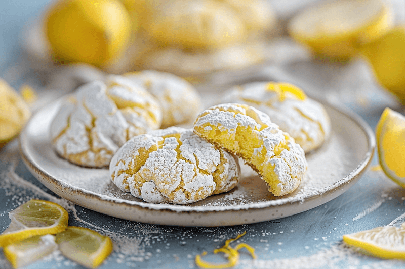 Lemon Crinkle Cookies – Soft, Tangy Treats