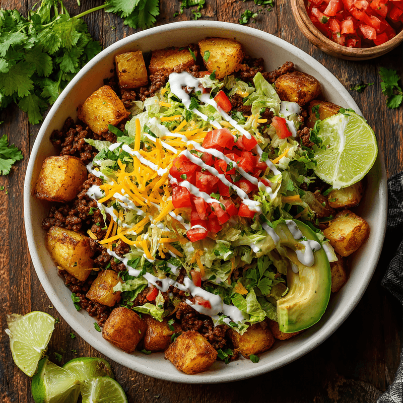 Loaded Potato Taco Bowl | Hearty Meal Prep Delight