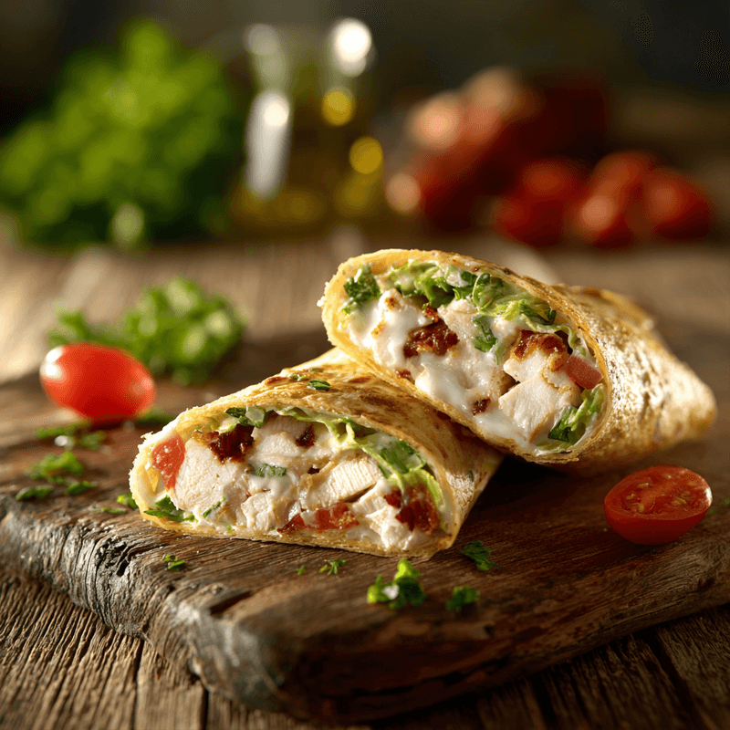 Low Carb Cheesy Garlic Chicken Wraps - Prepper Protein