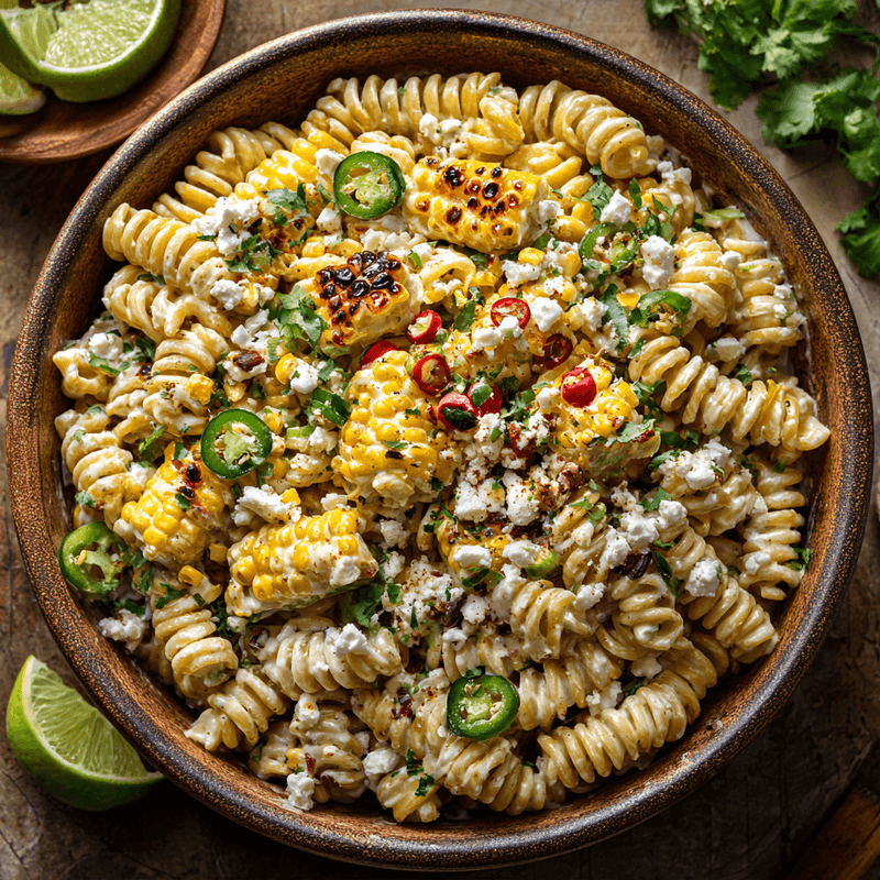 Budget-Friendly Mexican Street Corn Pasta Salad Recipe