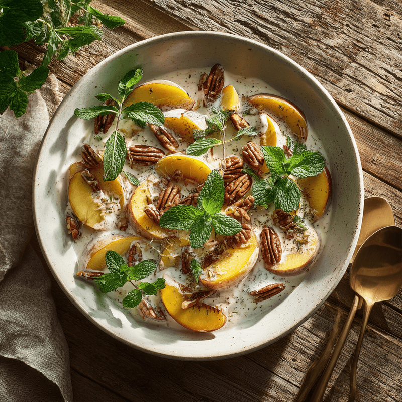 Millionaire Peach Salad Recipe - Elegant & Easy