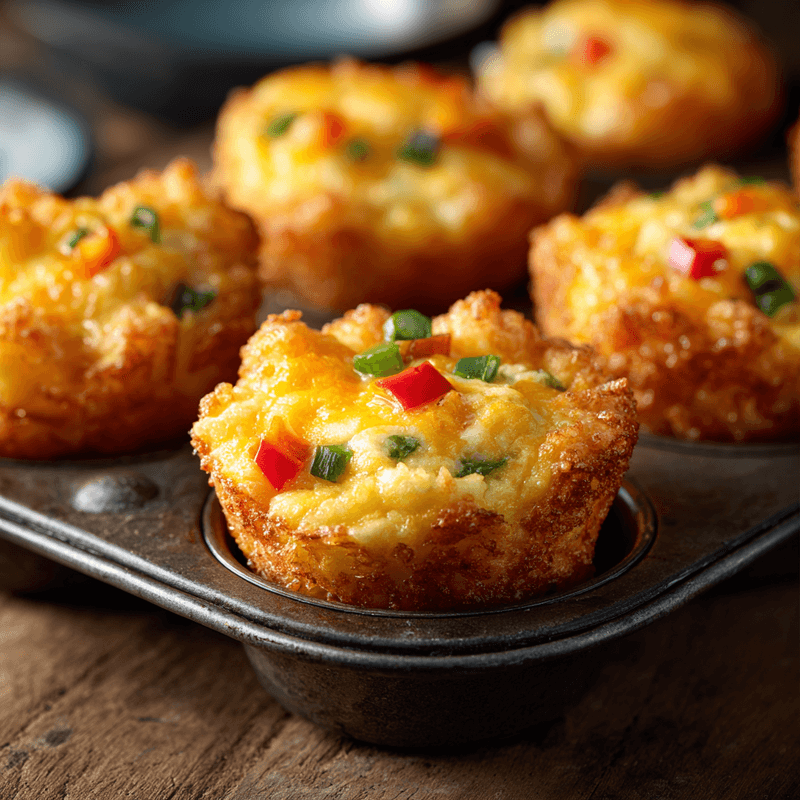 Mini Breakfast Omelets (Egg Muffins With Tater Tot Crust)