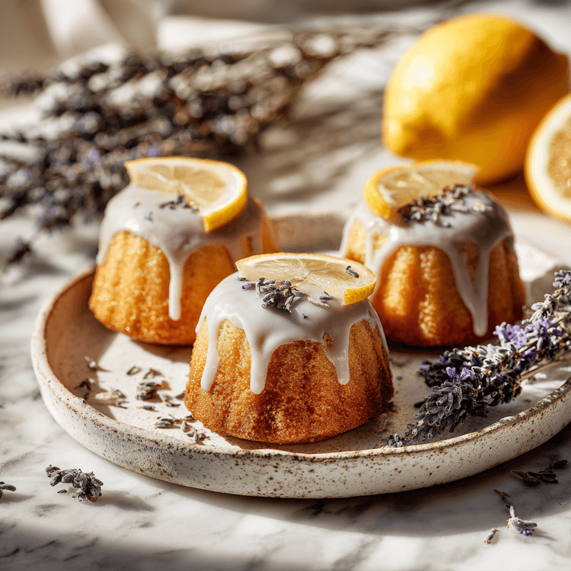 Mini Lemon Cakes With Lavender Glaze Recipe