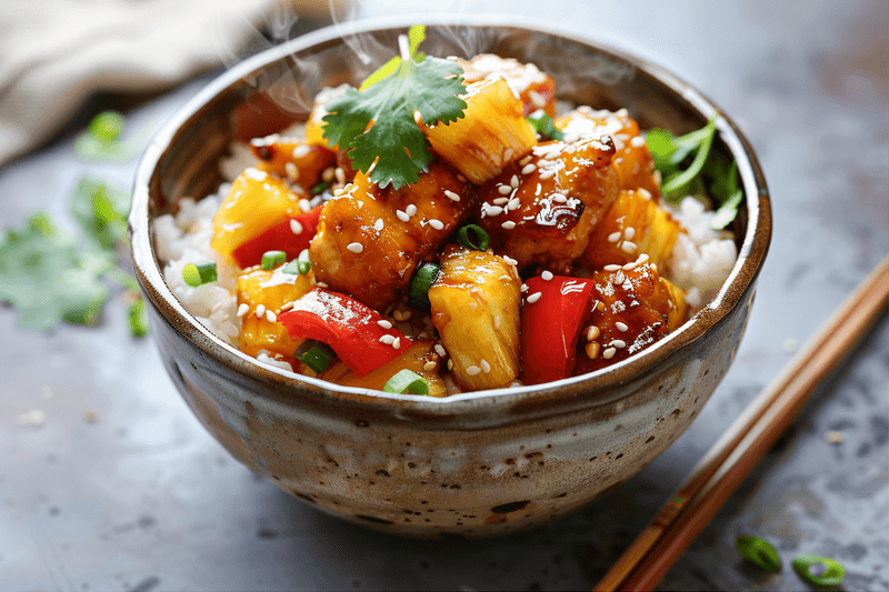 Pineapple Chicken Rice Bowl (Better Than Takeout!)