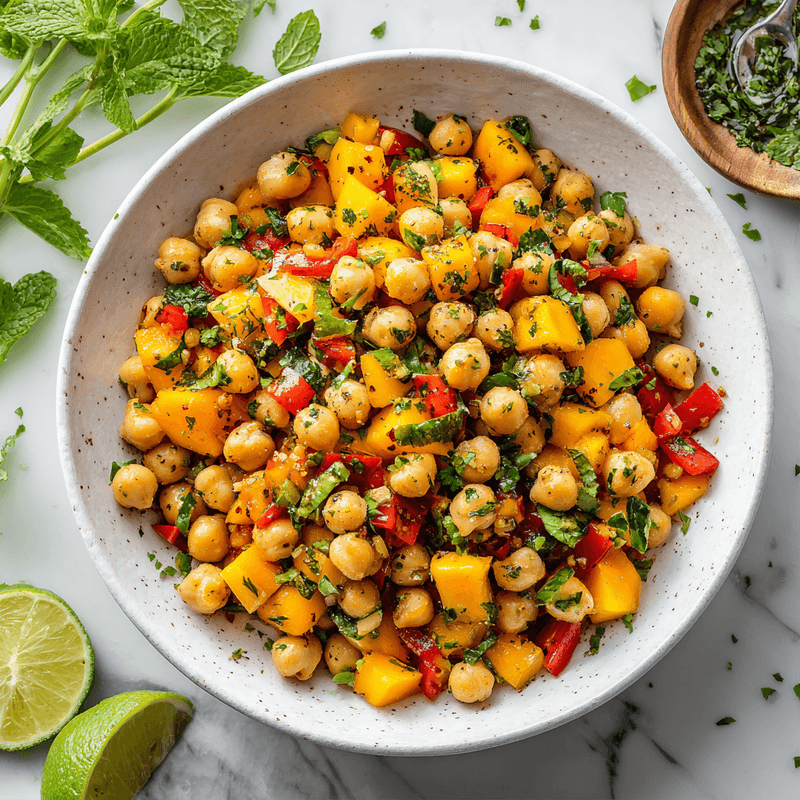 Protein-Packed Mango Chickpea Salad Recipe