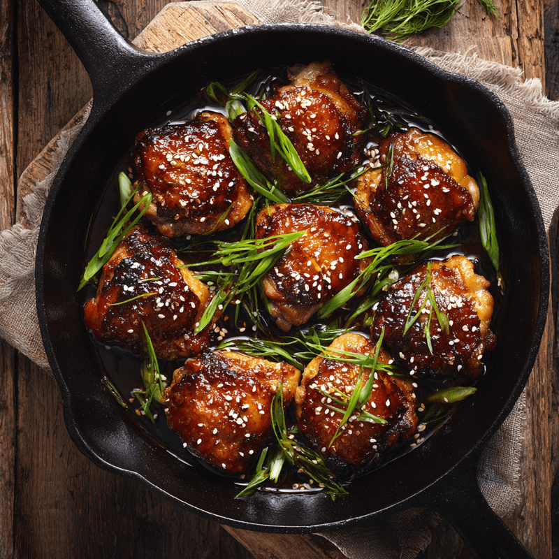 Roasted Miso Chicken Thighs - Easy Weeknight Dinner!