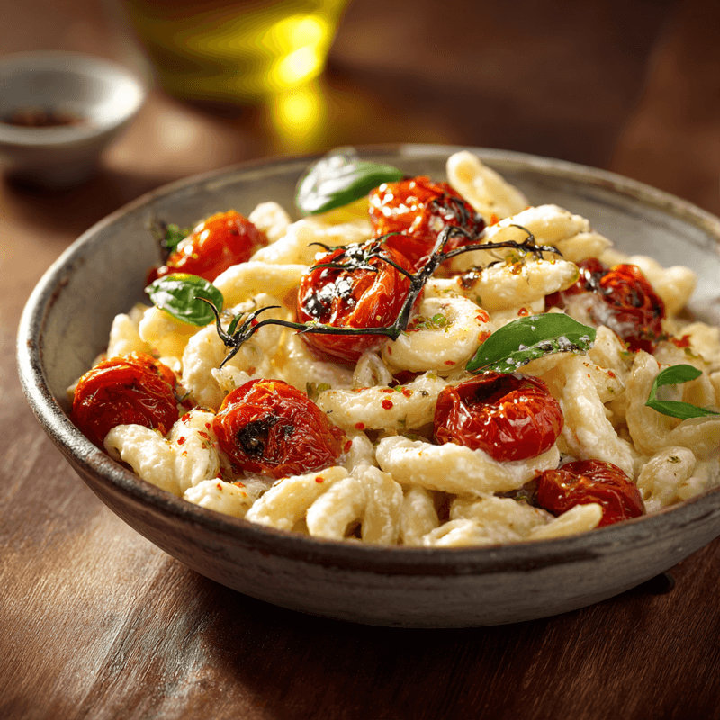 Roasted Tomato and Garlic Ricotta Pasta Recipe