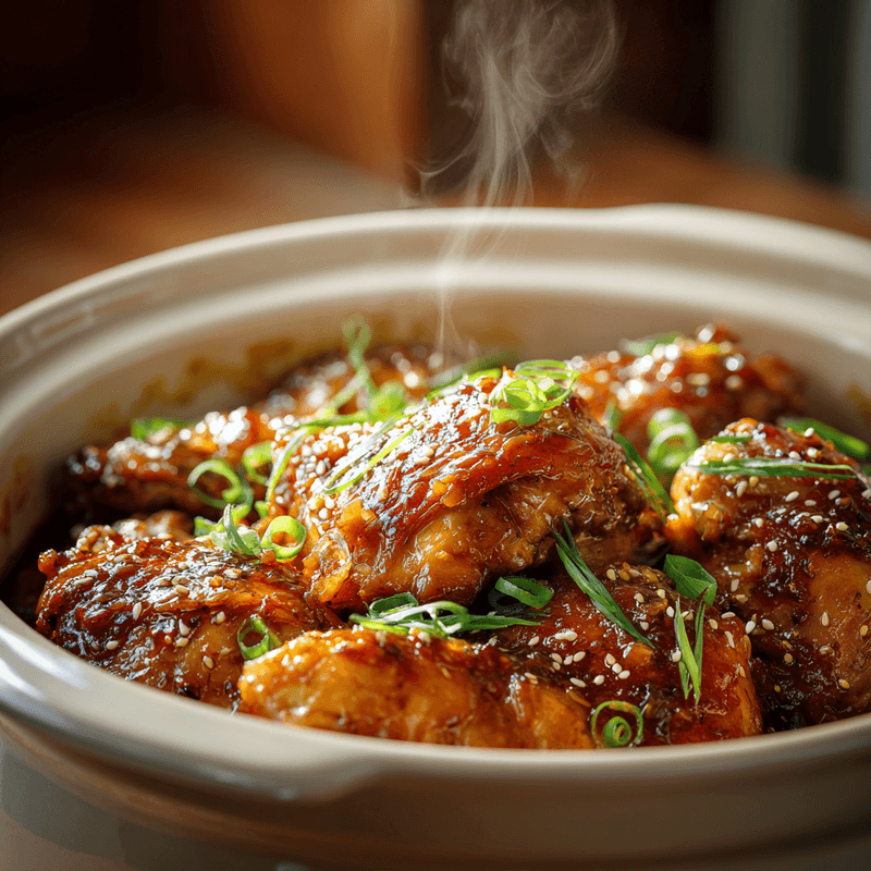 Slow Cooker Honey Garlic Butter Chicken Thighs Recipe