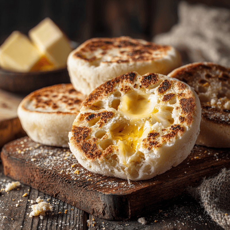 Sourdough Discard English Muffins - Meal Prep Breakfast