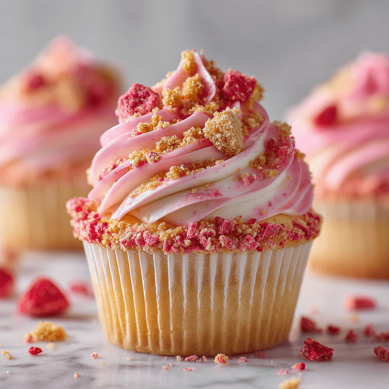Strawberry Crunch Cupcakes on a Budget