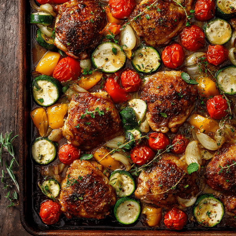 Easy One-Pan Summer Chicken and Vegetables Recipe