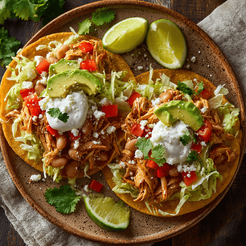 Tasty Rotisserie Chicken Tostadas Recipe