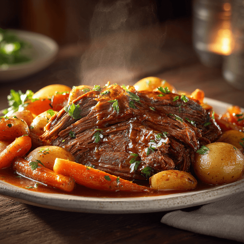 BEST Easy Slow Cooker Pot Roast Recipe with Ranch & Gravy