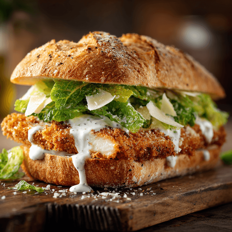 Ultimate Crispy Chicken Caesar Sandwich Recipe