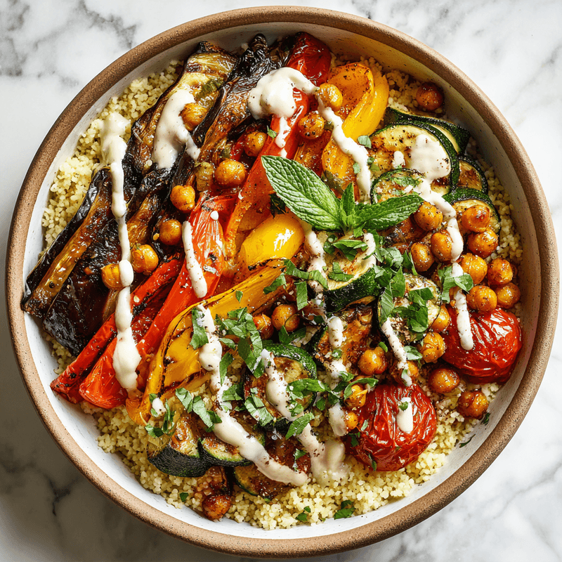 Wholesome Mediterranean Roasted Vegetables Bowl Recipe